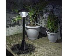 Lampadaire Solaire LED Extérieur en Aluminium - Design Traditionnel ou Moderne - Taille et Têtes au Choix - Produit Waterproof pour le Jardin par Festive Lights (Moderne Globe, 120cm)