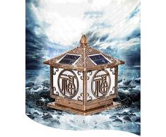 Lampe Pilier/Éclairage de Jardin & Éclairage Extérieur/Traditionnelle Aluminium Finition Acrylique Abat-Jour Poteau Extérieur Lanterne