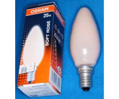 Osram ampoule bougie soft rosé softone à incandescence mat e14 25 w
