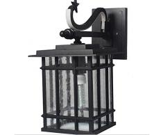 ZWMM Applique Murale Exterieur éTanche Lanterne Murale extérieure en Aluminium Applique Murale étanche en métal Antique Applique Murale Industrielle