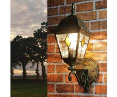 lanterne applique à lextérieur en verre doré antique en aluminium style Tiffany E27 éclairage maison balcon terrasse