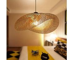 Nordic Simple Branche Forme Lustre, Sud-Est Asiatique Tropical DIY Osier Rotin Suspension, Restaurant Bar Hôtel Chambre À Coucher Salon Lustre,40cm