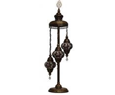 Lampe sur pied en mosaïque marocaine turque faite à la main Violet