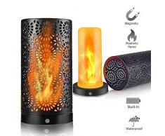 LED Lampe avec Effet Flamme Résistante Chaleur Eclairage Extérieur et Intérieur IP44 Lampe dAmbiance pour Jardin Patio Deck Mariage Fête Camping