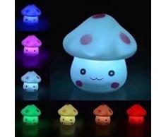 HANBIN Lampe de lumière de nuit LED mignonne cadeau de lampe colorée changeant de couleurs Mushroom