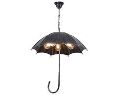 Ancien Parapluie Lampe Suspension, Rétro Lampes suspendues Suspension Industriel Grenier Cage Lustre pour Escaliers Salle à Manger Bar Café Couloir Lustres