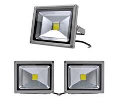 3X 10W 20W 30W 50W 100W 150W 200W 300W Projecteur à LED Projecteur lampes projecteurs extérieure IP65 Blanc Froid(20W)