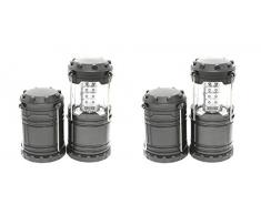 Lanterne LED portable dextérieur pliable à piles résistant à leau, Lot de 4
