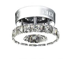 Goeco Plafonnier en Cristal 20 cm Lustre LED Moderne Lumière de Cristal pour Couloir Salle à Manger