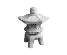 Lanterne Japonaise Yukimi OKI Gata en Pierre Fonte au Gel, Gris, 40 cm