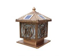 Lampe Pilier/Éclairage de Jardin & Éclairage Extérieur/Traditionnelle Aluminium Finition Acrylique Abat-Jour Poteau Extérieur Lanterne