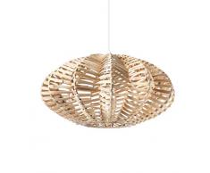 Luminaire Aina, suspension rotin, 60 W, naturel, Ã¸ 51 x H 29 cm