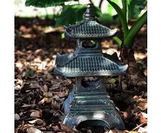 Ornements Japonais Jardin Paysage Lampe Jardin Antique Lampe De Pierre Temple Quatre Angle Lanterne De Pierre Jardin Pierre Tour Plancher Décoration - 30 * 50 Cm Bronce