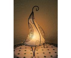 Saharashop Lampadaire Oriental en Cuir Naturel 38 cm