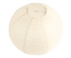 XZANTE 1 X Abat-Jour De Lanterne en Papier Japonais Chinois pour Mariage De FêTe,40cm(16 Pouces) Blanc CrèMe