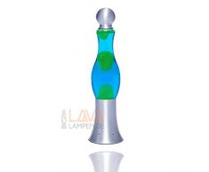 exotique Lava Lampe " Michi ", liquide Bleu, CIRE VERT 42cm Haut Lampe à lave