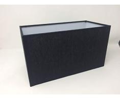 Abat-jour en tissu E27 rectangulaire 32 x 16 cm - Noir