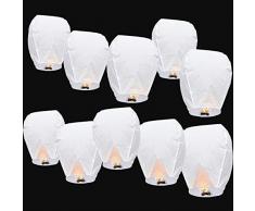 Digital Additions Lanternes Volantes Chinoises Sky Blanc 20 pièces, Bambou, 33 x 33 x 86 cm