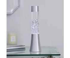 Lampe à lave à paillettes pour décoration dintérieur contemporaine Argenté