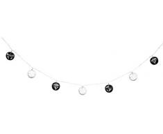 HQ Guirlande de Noël - 10 Boules Noires et Blanches Lumineuses à LED (Fait Main)