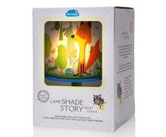 Lumière de nuit pour enfants, Lampes de Marmelada, 3d Abat-jour étage Série Forêt Renard, LED Lampe de table de chevet, enfants, bébé, enfant, Nuit, étagère, DE TABLE, fonctionne avec pile 2 mois Europe.