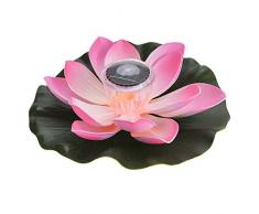 Galapara Lanterne à Lotus Flottante à énergie Solaire étanche, 0.1W LED RGB Lampe pour Bassin de Piscine, lumière de Nuit pour la Cour, Le Jardin, la pelouse, la Piscine