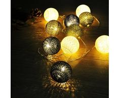 JINGXU® Guirlande Lumineuse 10 Boules LED Batterie Boule de Cordes Lumières pour Noël, Mariage, Patry, Decoration