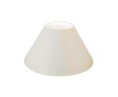 Ombres & Lumières OLCONEMP30BCPERCLYR Abat-jour conique Empire, 100% Coton, Blanc cassé, 30x12x19