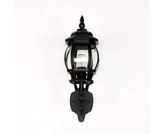 Rustique Applique murale d'extérieur Brest en noir / IP44 E27 jusqu'à 60W / applique murale en Forme de lanterne résistant aux intempéries Lampe d'extérieur pour Cour & Jardin