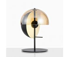 Personnalité simple créatif abat-jour en verre semi-circulaire moderne designer modèle chambre chambre table de chevet lampe diamètre 300 MM * haute 500 MM