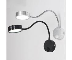PIXNOR LED Lampe de chevet pour lire LED Lampe de lecture de Cygne Flexible (noir)