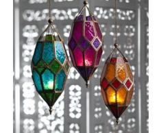 Luxury Candles – Lampe de plafond de Grande taille, en verre, de style marocain Rose et violet