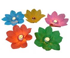GW Handels UG Lot de 16 lanternes flottantes en forme de fleur de lotus