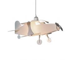 Abat Jour Amusant pour les Chambres des Enfants ou Crèche Avion en blanc opaque, comme mobile de lit de bébé