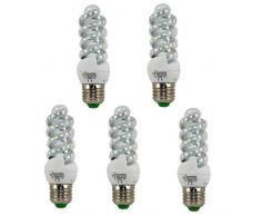 Ampoule LED Mini spirale E27 11 W (Pack5) 6000K