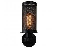 Style Industriel Loft murale Lampes éclairage mural décoratif Applique murale vieilli Design Fer Simili réseau Lampe murale rétro lampe rustique pour chambre à coucher salon maison de campagne Table (sans ampoule)