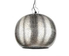 albena shop 71-0190 Jandra lampe suspendue orientale ø 30cm / H 24 cm métal argente
