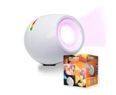 mikamax - D-light Mood Lamp - Lampe dambiance - Projecteur led - Changement de couleur - 256 couleurs - Esprit - Lampe de table led