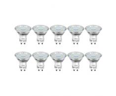 LE GU10 LED Blanc Chaud, Spot LED GU10 4W Équivaut à 50W Ampoule Halogène, Ampoule LED Encastrable 350lm 2700K, 120° Larges Faisceaux, Lot de 10