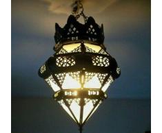 lustre plafonnier Marocain verre dépoli lampe de plafond lanterne Marocaine applique hauteur 35 cm