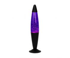 Lampe à lave décorative JENNY scintillement Violet Noir 42cm Lampe de table haute lumière dambiance