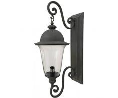 chemin_de_campagne Style Ancienne Lanterne Electrique Murale Fer dExtérieur 60 cm