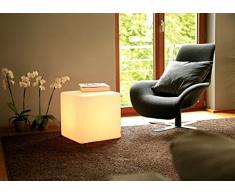 Moree Ltd. Cube LED Indoor - Siège lumineux, blanc ABS-matière plastique avec télécommande with cable 3m, incl. foot switch
