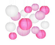 lampions 15 Packs chinois Lanterne ronde papier Décorations à suspendre anniversaire de mariage Mariage Baby Shower Festival Décorations de fête