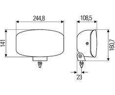 HELLA 1FE 008 773-081 Halogène Projecteur longue portée, Gauche ou Droite