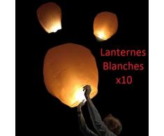 Partylandia Shop Lot de 10 lanternes Chinoises Volantes Couleur 10LANT_FR