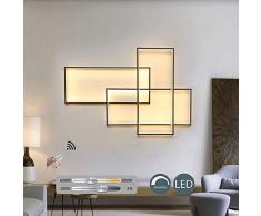 KBEST Lampe Murale LED Moderne Chic rectangulaire à intensité Variable - Abat-Jour en Acrylique avec télécommande - pour Salle à Manger, hôtel, Bureau, Cuisine, Couloir Noir