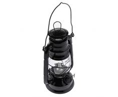 Sharplace Lanterne Douragan De Lampe à Huile En Métal Vintage Pour Utilisation Extérieur - Noir