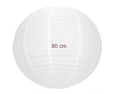 Party Maxi Lampion Boule Géante Chinoise Blanche, Lanterne Japonaise, 80 cm de diamètre, à Suspendre