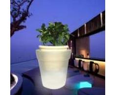LNIMIKIY - Pot de Fleurs Lumineux à LED Blanche à énergie Solaire pour Jardin, Cour, Balcon - Décoration - Pot de Fleurs pour Plantes aromatiques et Pot de Fleurs, Voir Image, 1pc